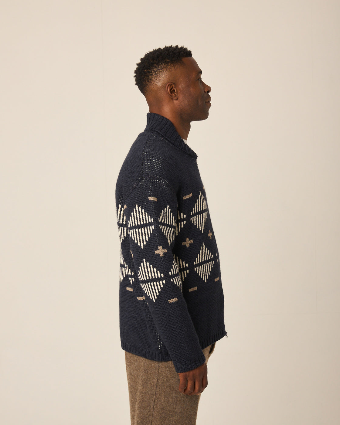 Mountain Zip Cardigan - Navy