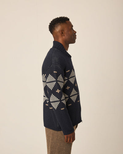 Mountain Zip Cardigan - Navy