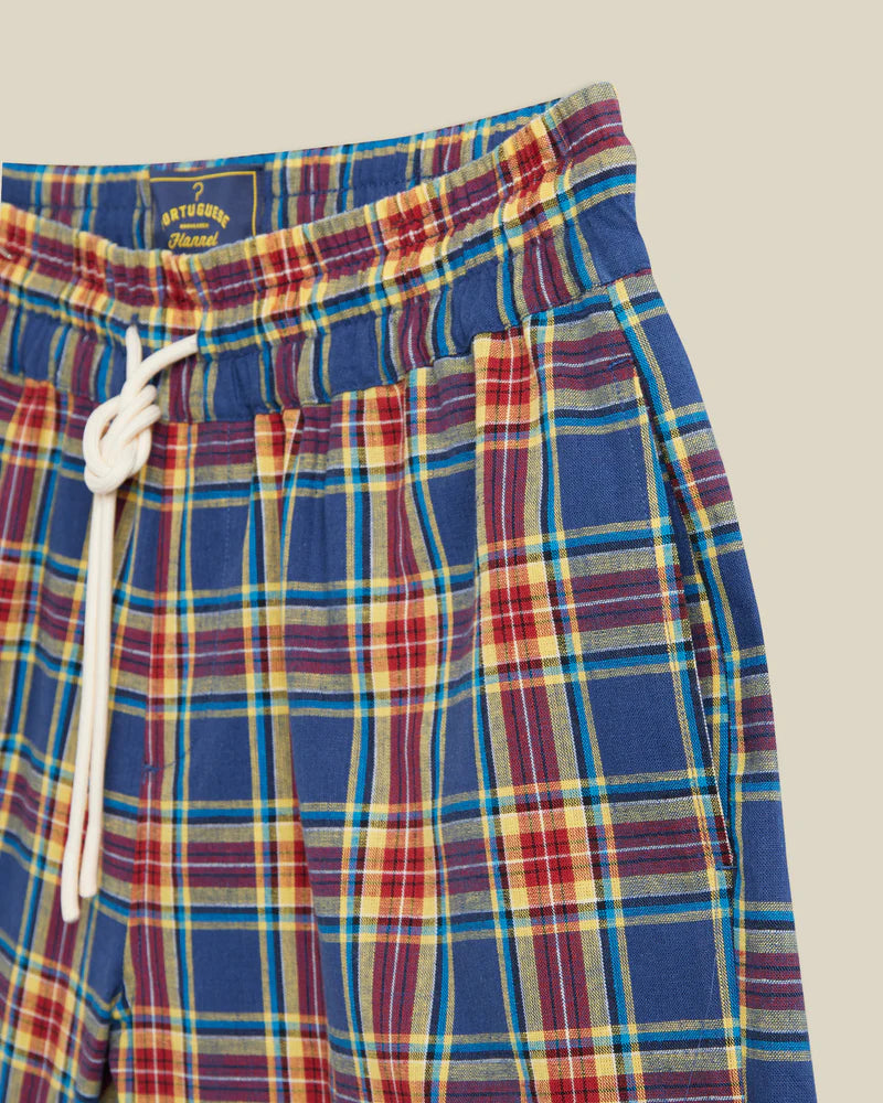 Offa Plaid Linen Shorts - Primary