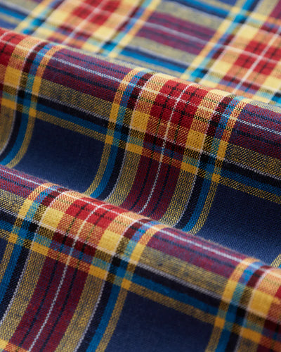 Offa Plaid Linen Shorts - Primary