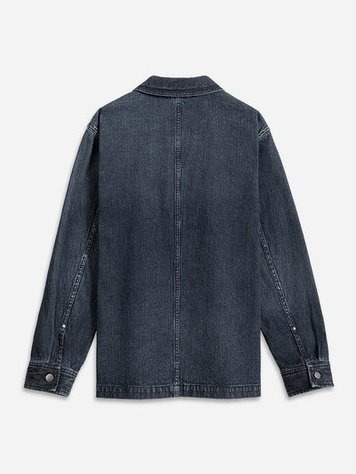 Remi Ripple Denim Jacket - Dark Indigo