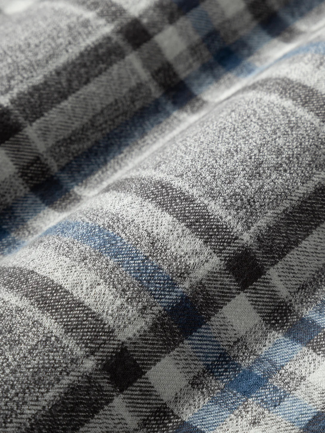 Varick Plaid Flannel Shirt - Charcoal & Dark Blue