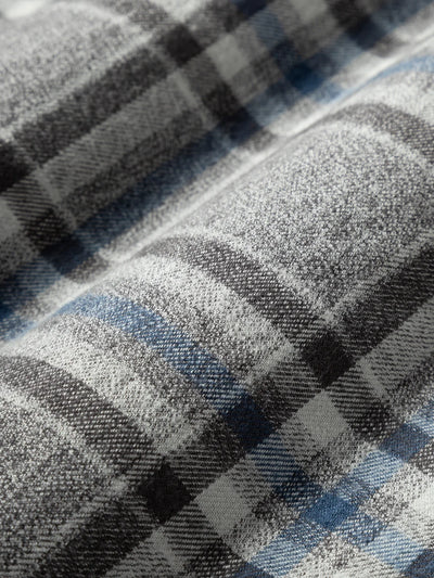 Varick Plaid Flannel Shirt - Charcoal & Dark Blue
