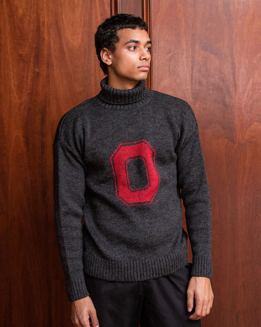 OSU Submariner Roll-Neck Sweater - Charcoal Melange
