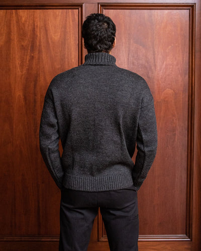 OSU Submariner Roll-Neck Sweater - Charcoal Melange