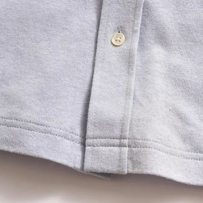 Hemp Cotton Knit Shirt- Short Sleeve- Pebble