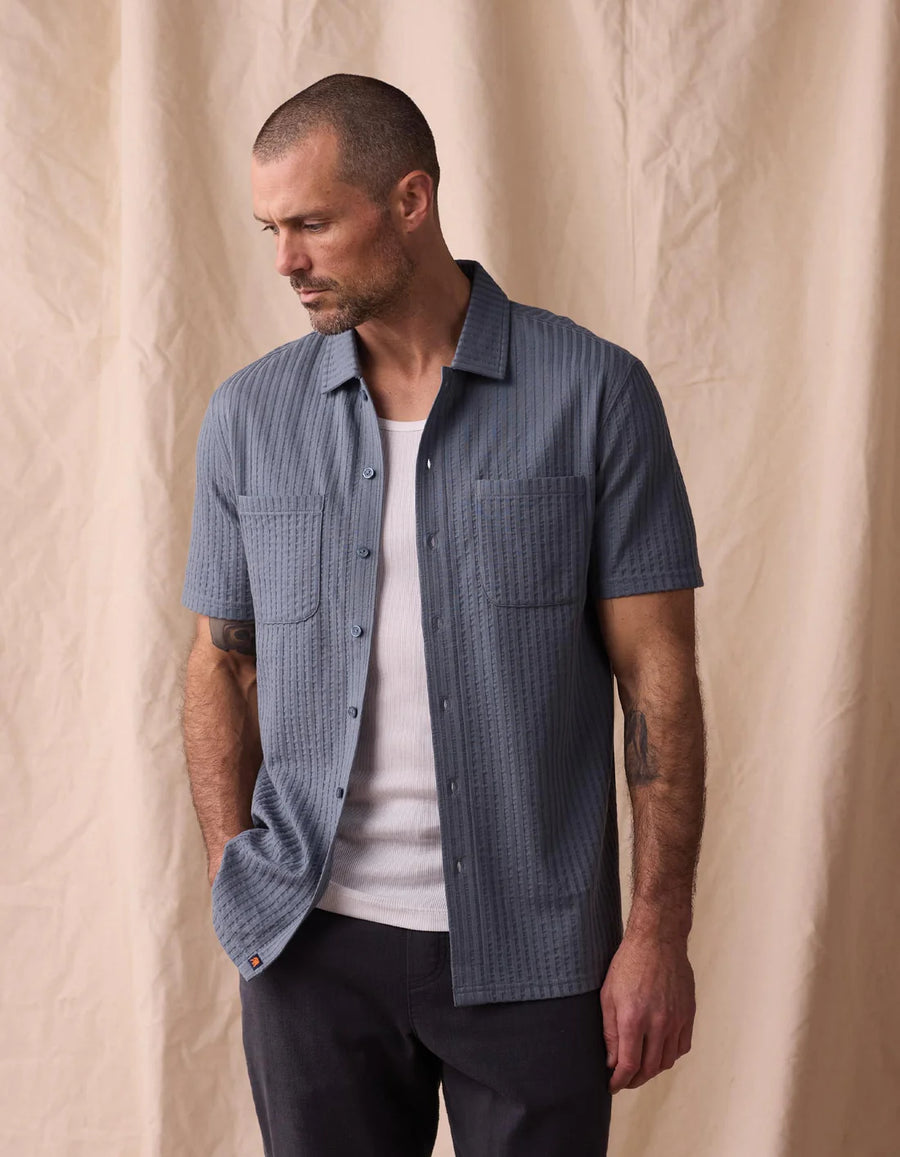 Knit Getaway Short Sleeve Button Down - Waterloo