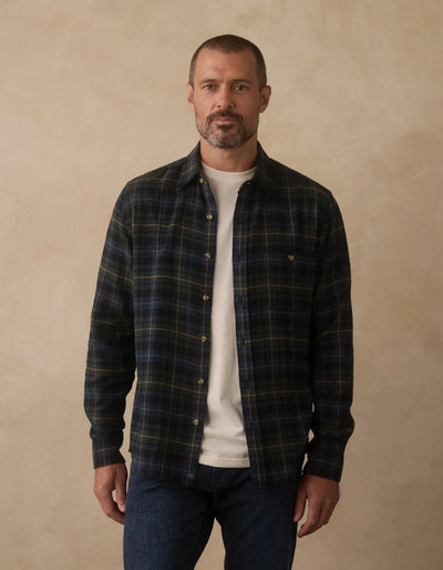 Hudson Double Brushed Flannel - Clover Plaid