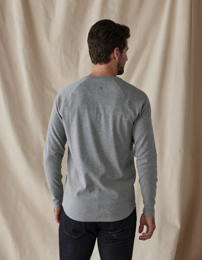 Puremeso Raglan Henley - Athletic Grey