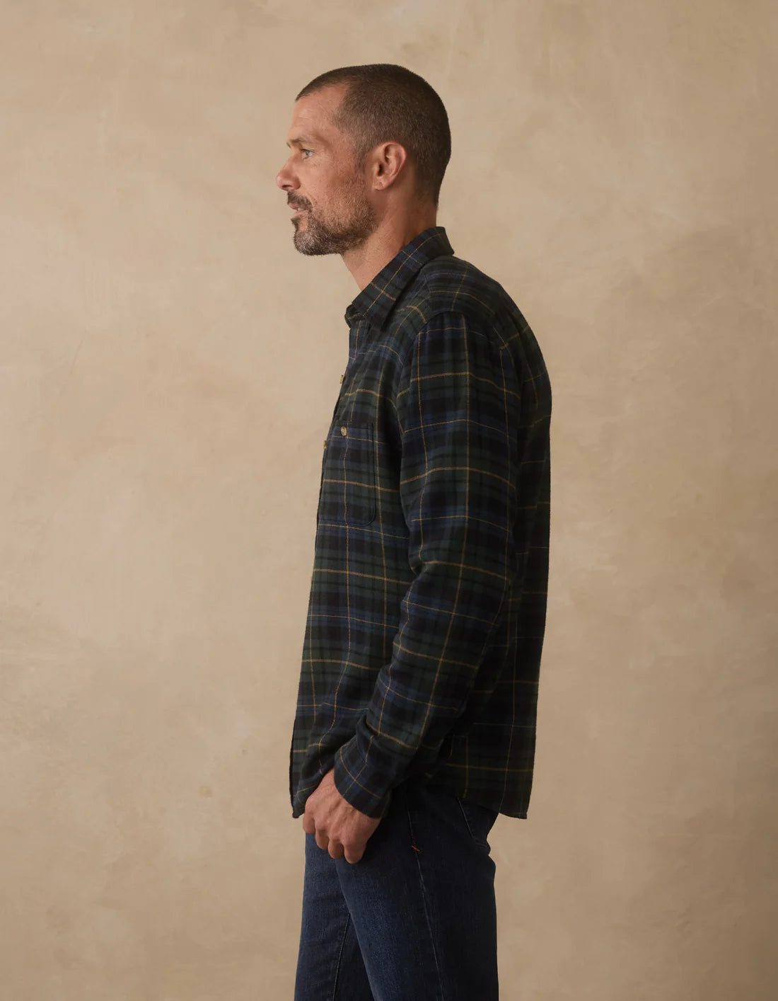 Hudson Double Brushed Flannel - Clover Plaid