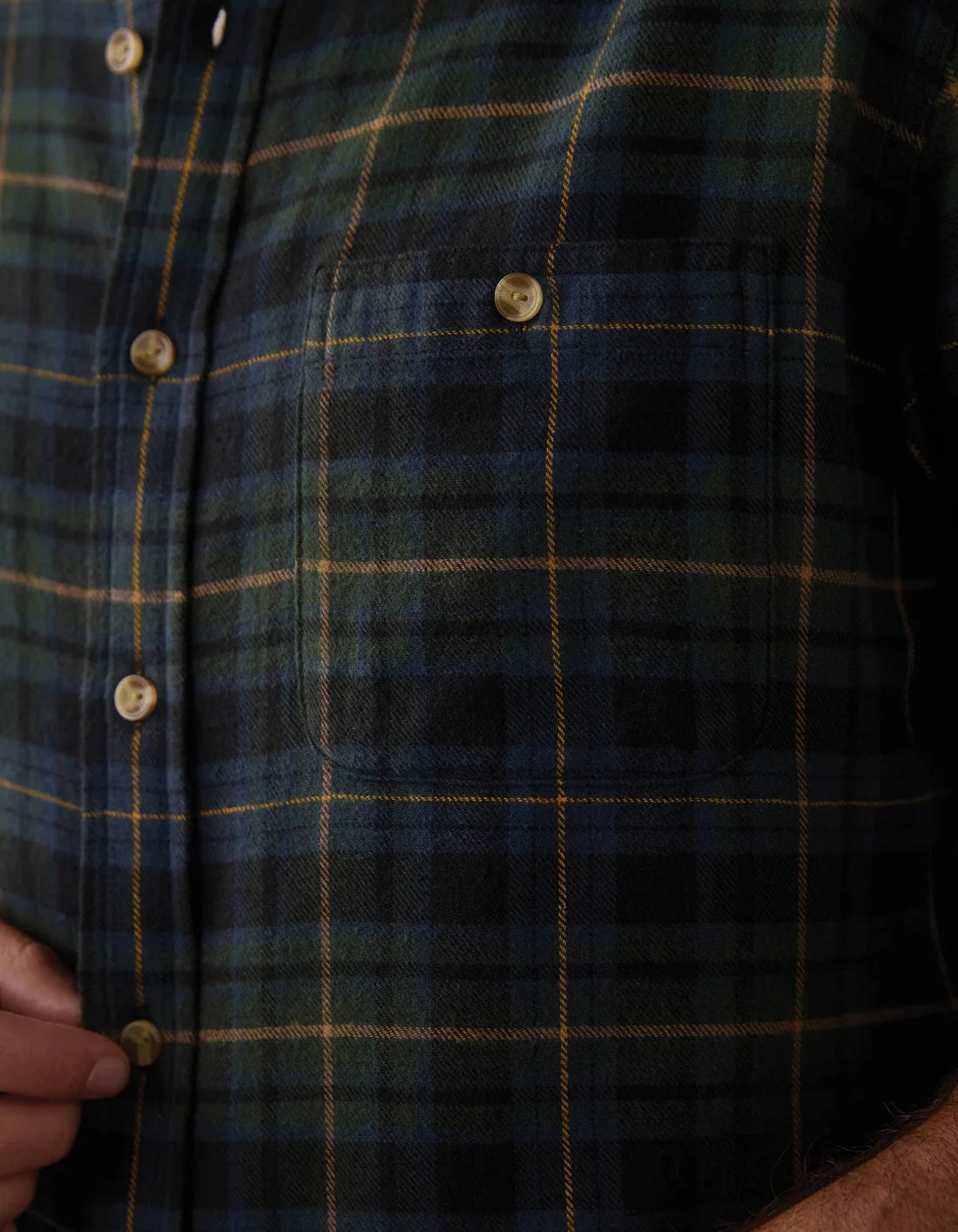 Hudson Double Brushed Flannel - Clover Plaid