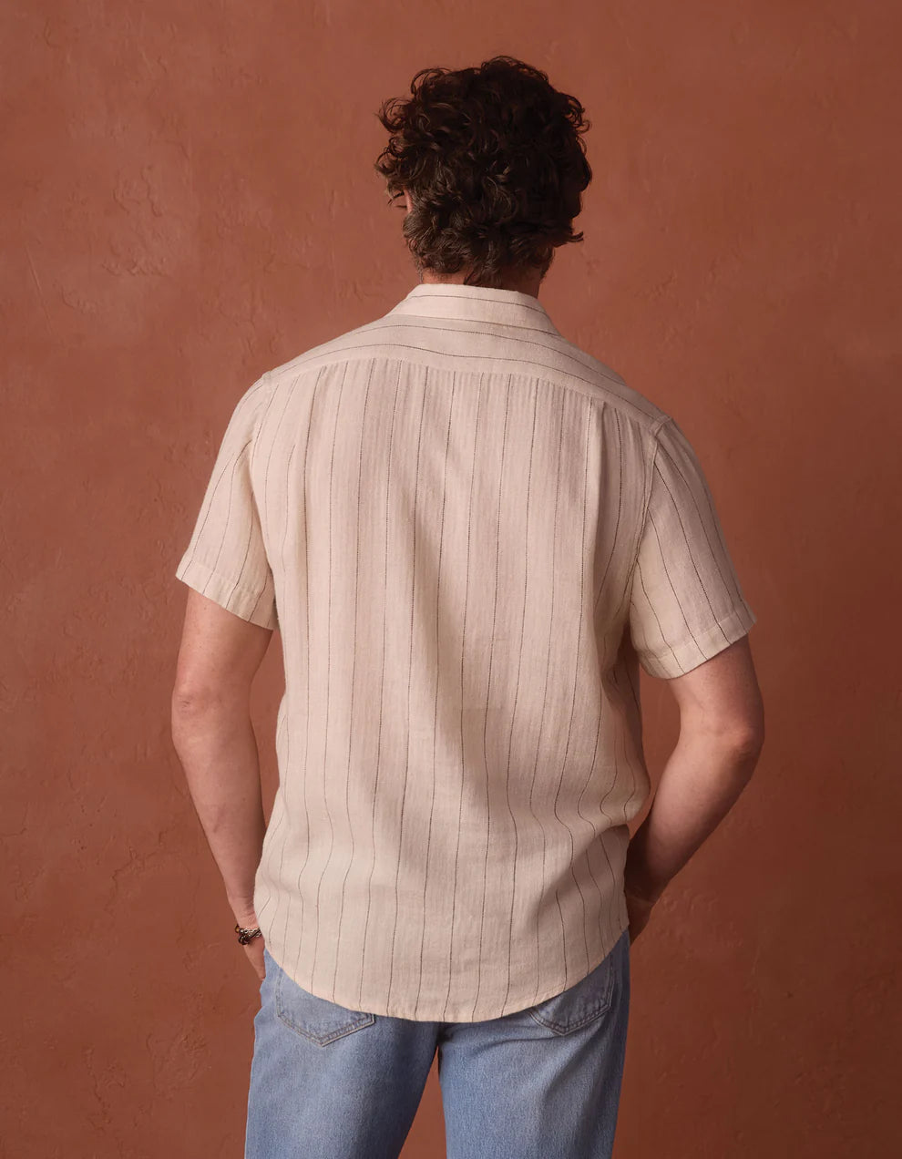 Freshwater Short Sleeve Button Down - Barolo Stripe