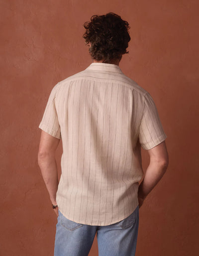Freshwater Short Sleeve Button Down - Barolo Stripe