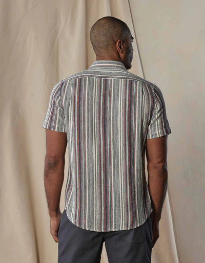 Freshwater Short Sleeve Button Down - Americana Stripe