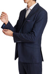 Ashton Peak Jacket - Slim - Deep Navy Herringbone
