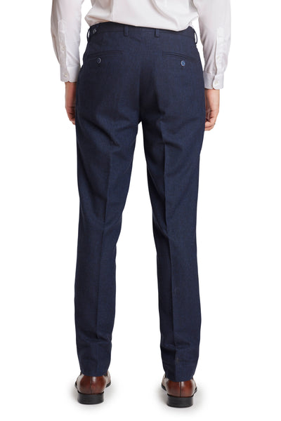 Downing Pants - Deep Navy Herringbone