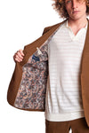 Dover Notch Slim Jacket - Brown Linen
