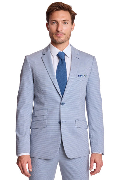 Dover Notch Jacket - Slim - Crisp Navy Knit Houndstooth