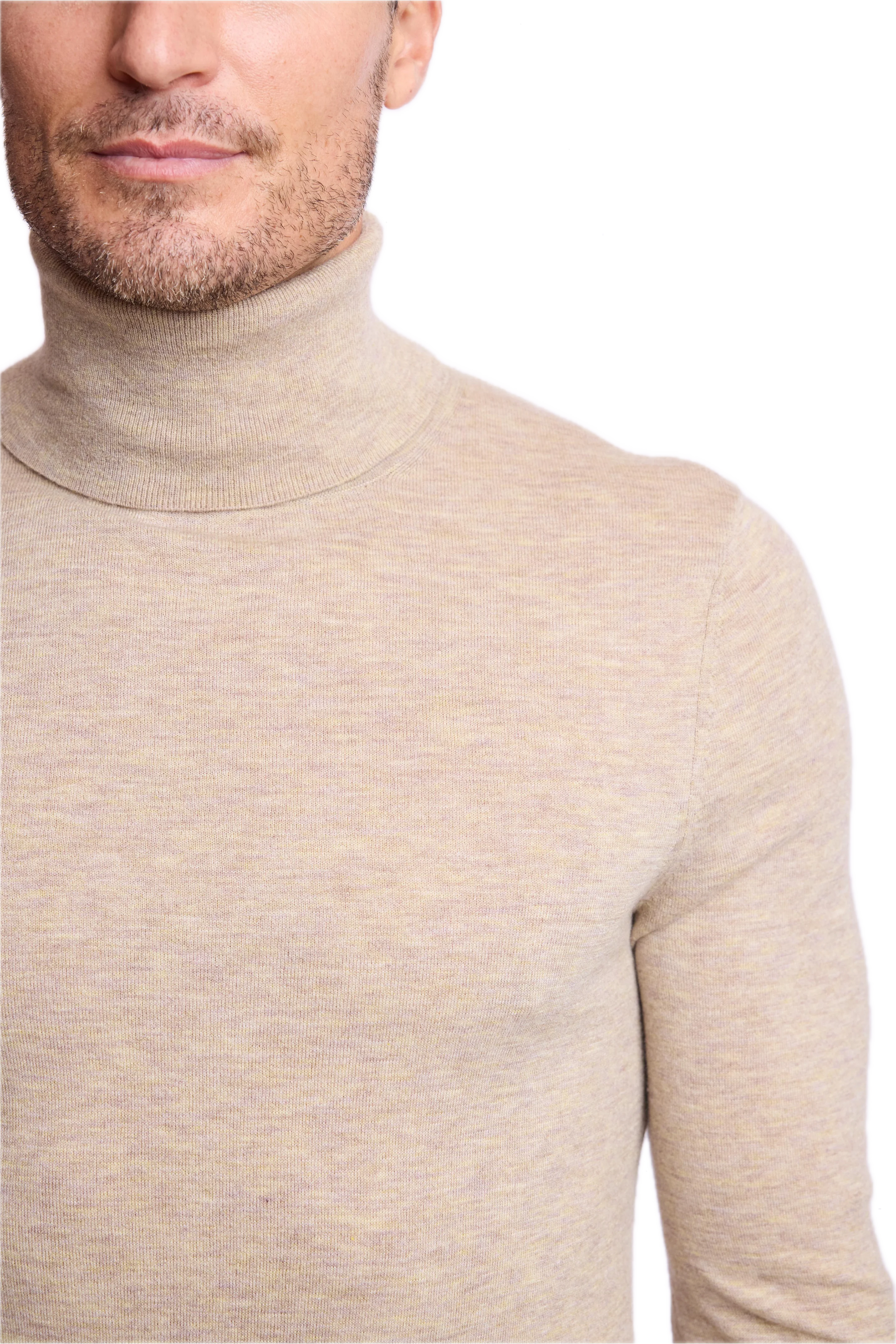 Fine Gauge Turtleneck - British Beige