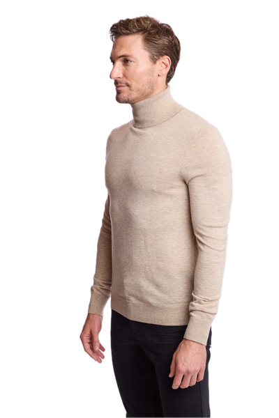 Fine Gauge Turtleneck - British Beige
