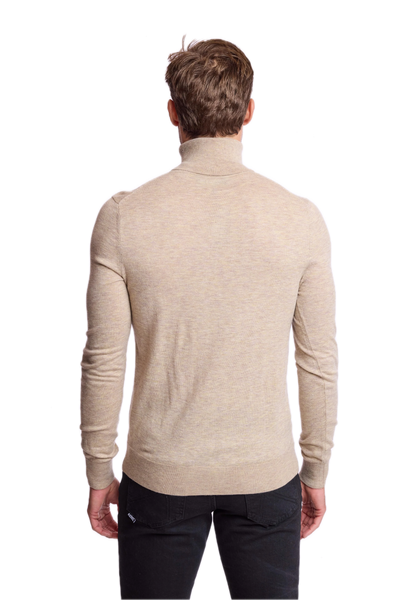 Fine Gauge Turtleneck - British Beige