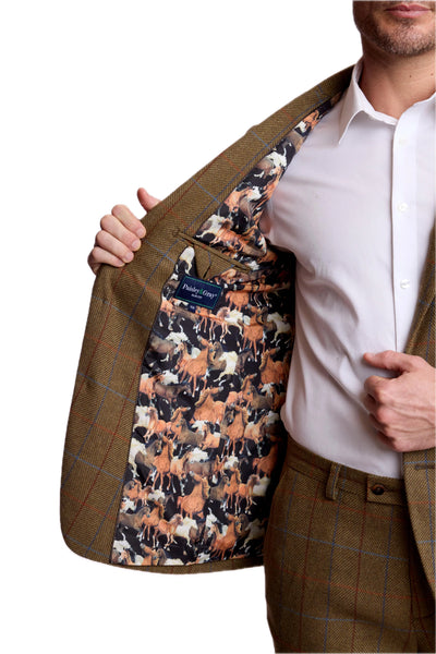 Dover Notch Jacket - Slim - Army Herringbone Windowpane