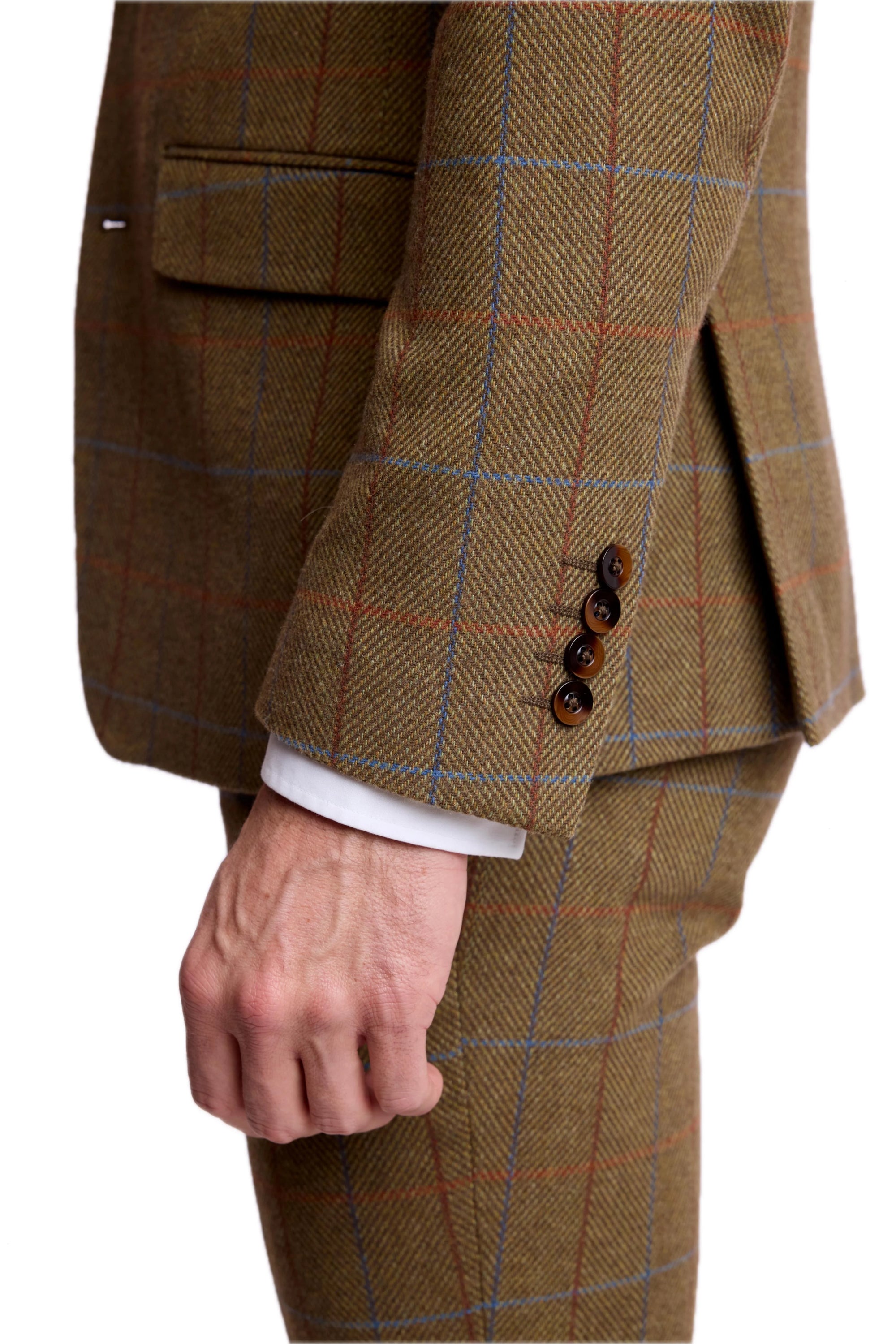Dover Notch Jacket - Slim - Army Herringbone Windowpane