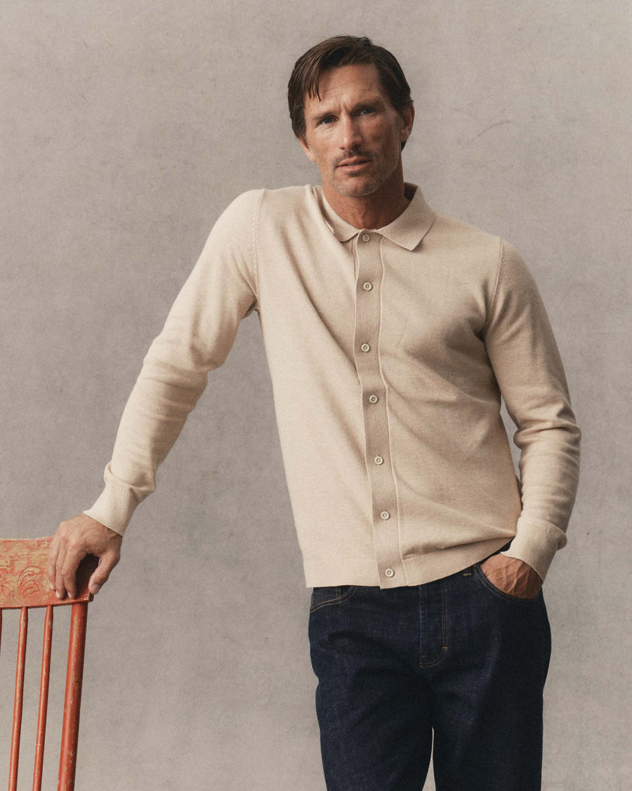 The Nichols Cotton Cashmere Polo -Sable
