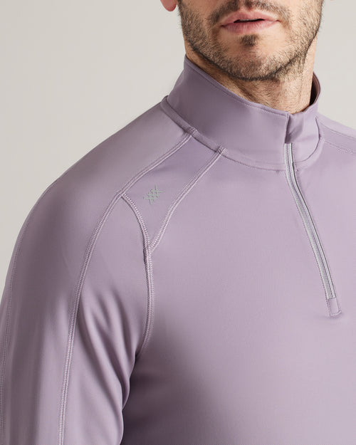 Rise 1/4 Zip - Gray Plum Stone