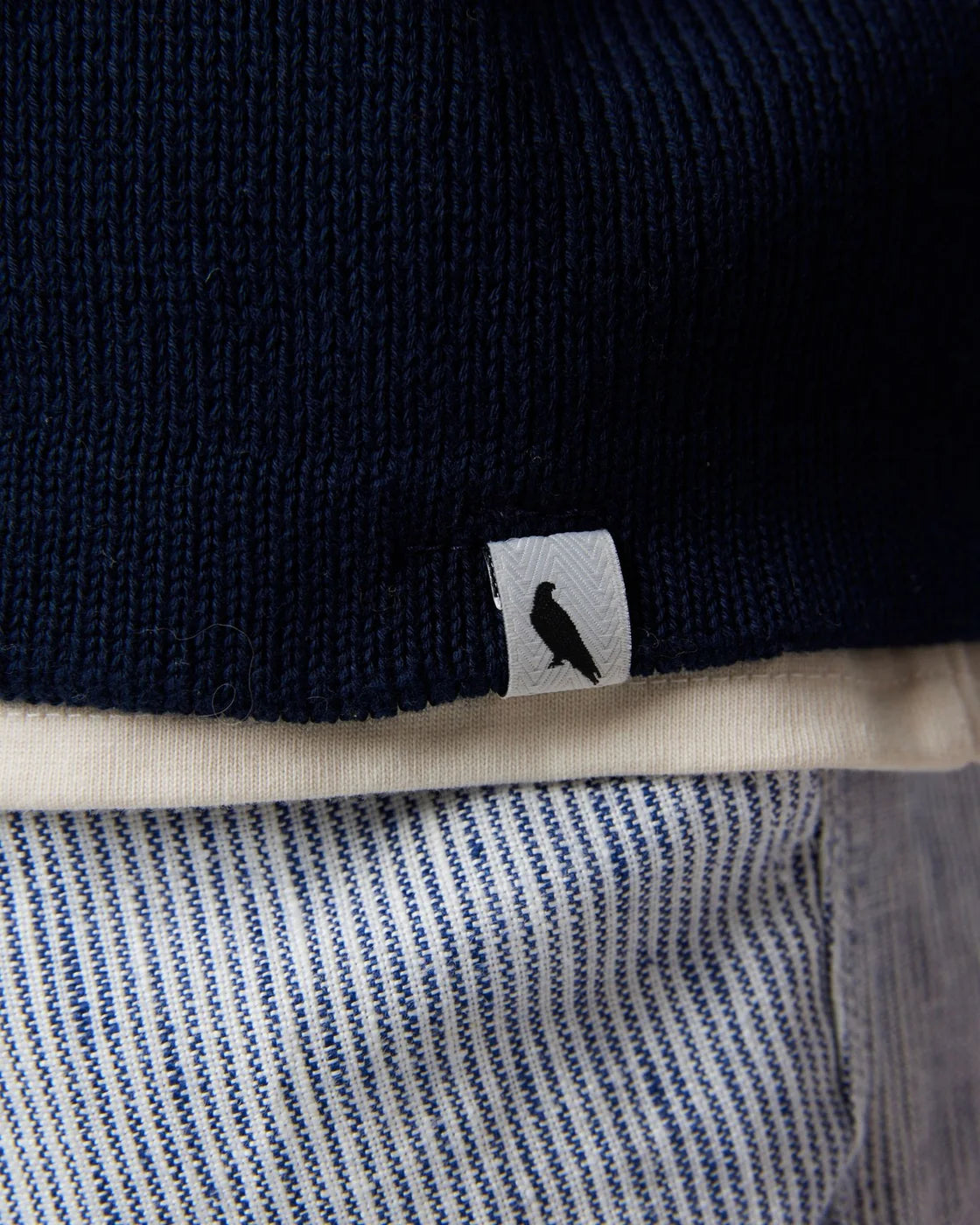 River Knitted Shacket - Navy