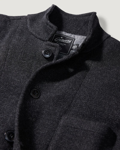 Nelson Knitted Lambswool Swacket -Charcoal