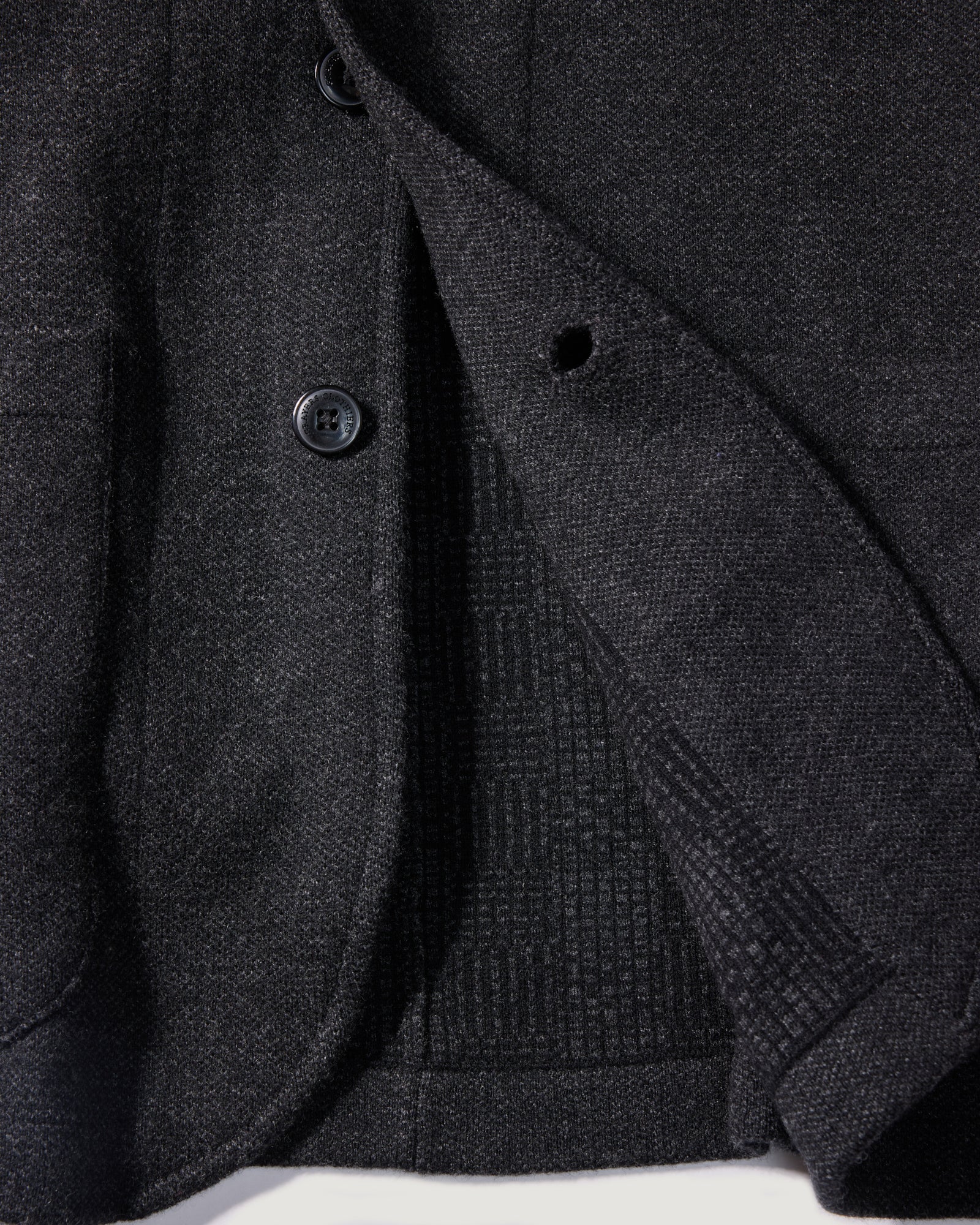 Nelson Knitted Lambswool Swacket -Charcoal