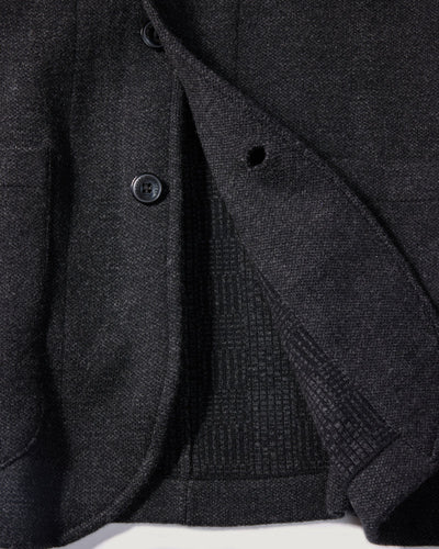 Nelson Knitted Lambswool Swacket -Charcoal