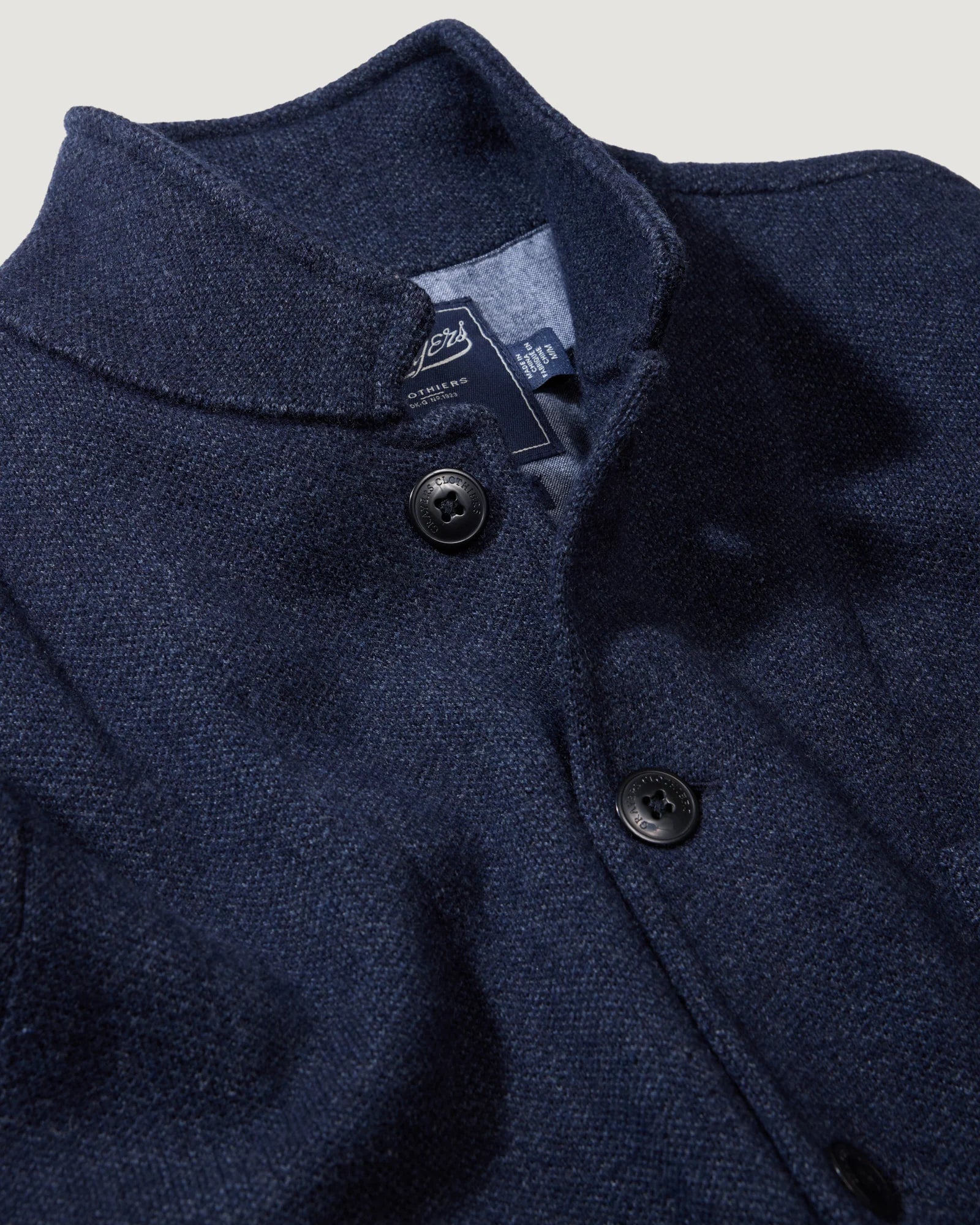 Nelson Knitted Lambswool Swacket - Navy
