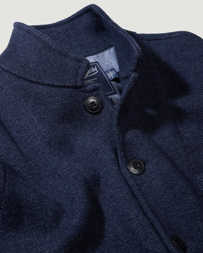 Nelson Knitted Lambswool Swacket - Navy