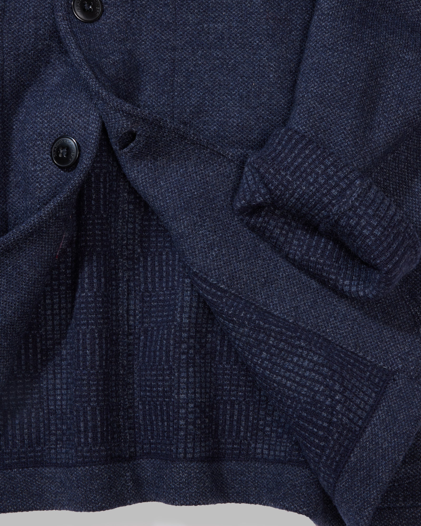 Nelson Knitted Lambswool Swacket - Navy