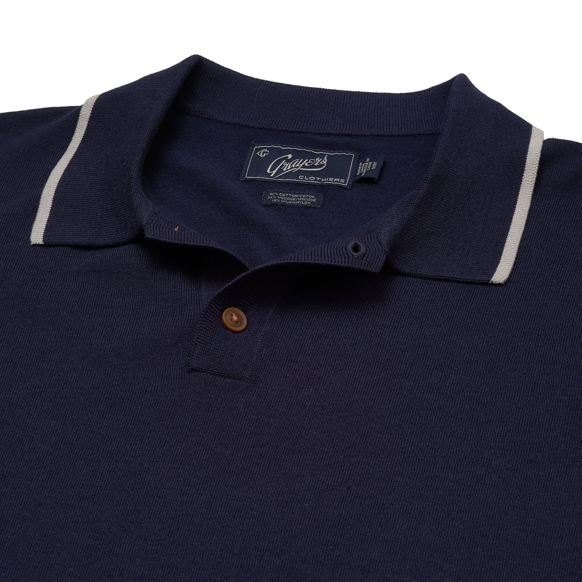 Cloud Sweater Polo - Navy