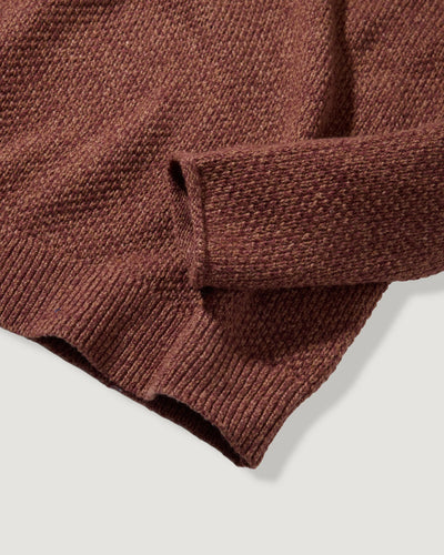 Crow's Foot Rollneck Sweater - Whiskey