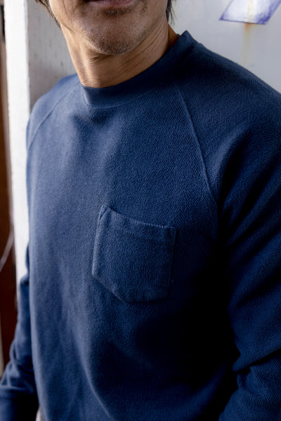 Dunlop Reverse Fleece Crew - Dark Blue