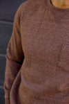 Nolan Marled Fleece Crew Neck - Brown Sugar