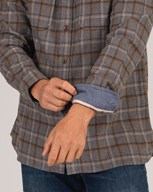 Winter Flannel Utility Shirt - Silver Window