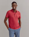 Pensacola Stripe Polo - Rosewood Mahogany