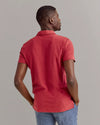Pensacola Stripe Polo - Rosewood Mahogany