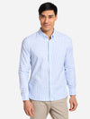 Fulton Stripe Shirt - Sky Blue & White