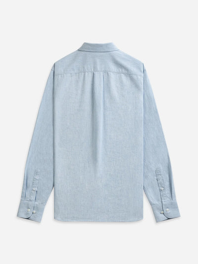 Fulton Heather Oxford Shirt - Light Blue