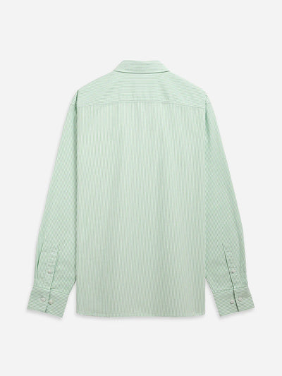 Vance Stripe Oxford Shirt - Kashmir Green & White