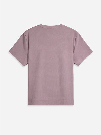 Baseile Pique Waffle Tee - Dusty Purple