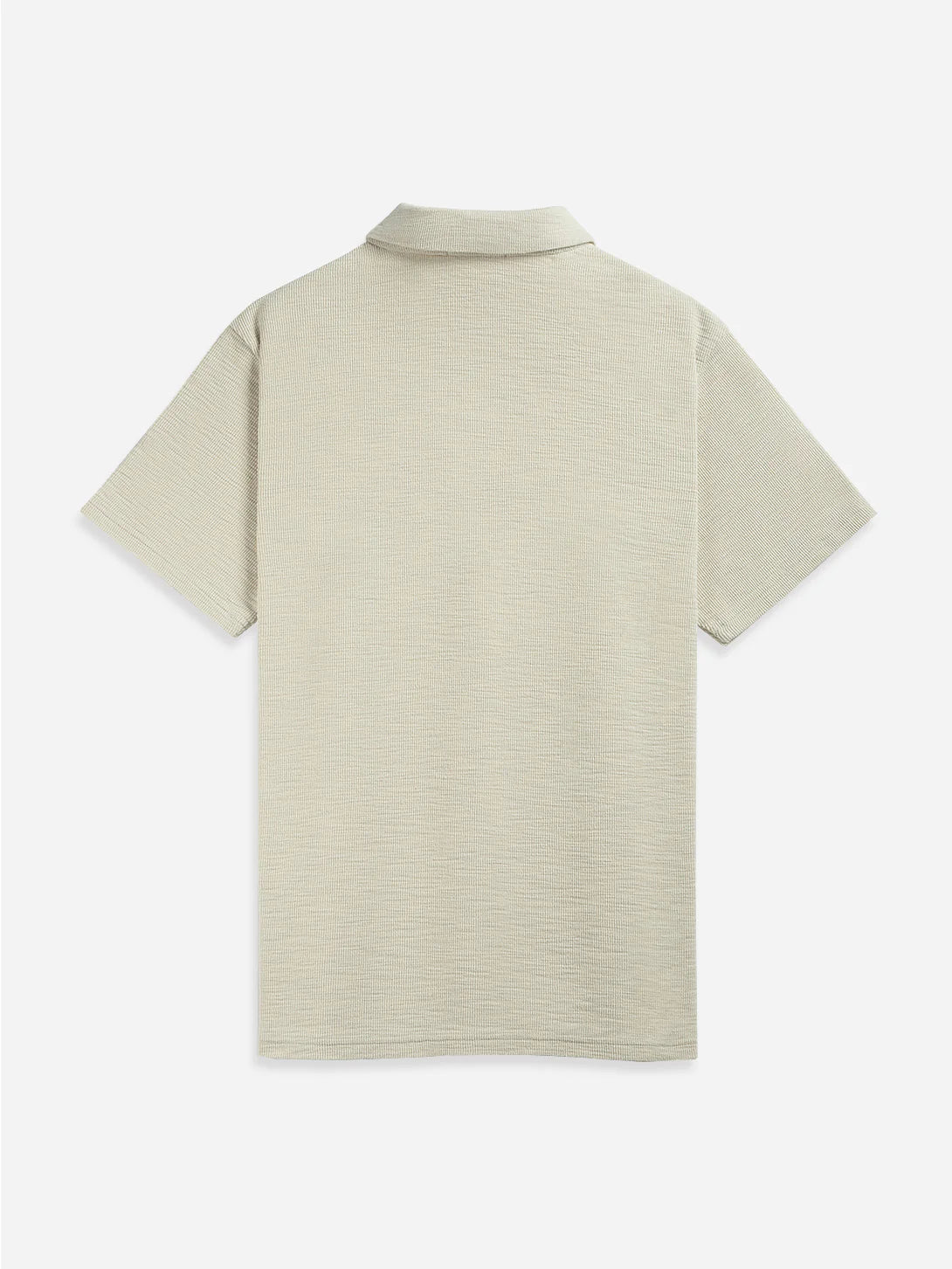 Bennett Slub Waffle Polo - Silver Birch