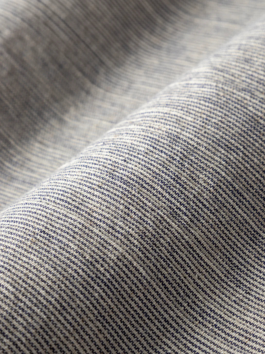 Fulton Pinstripe Shirt - Navy & Off White