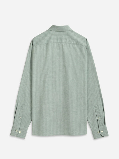 Adrian Heather Herringbone Shirt - Lead